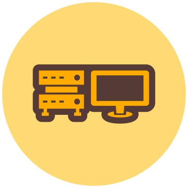 Bilgisayar. Web simgesi basit illüstrasyon