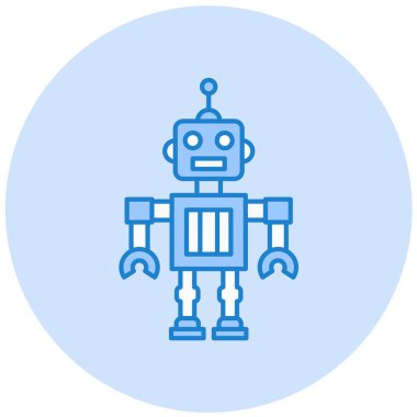 robot ikon vektör illüstrasyonu