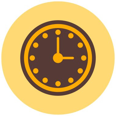 Saat. Web simgesi basit illüstrasyon