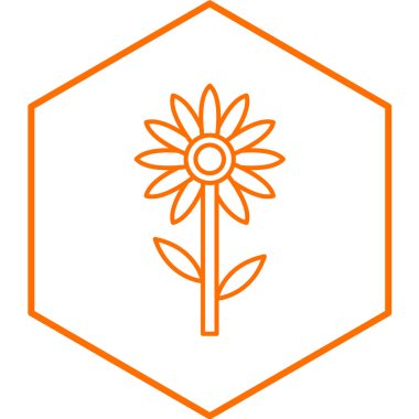 Moda tarzında izole edilmiş çiçek simgesi