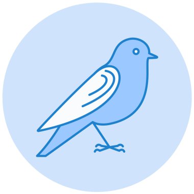 Kuş. Web simgesi basit illüstrasyon