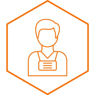 İş adamı ikonu. Web için basit kimlik kartı vektör simgeleri çizimi