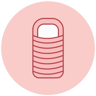 uyku tulumu simgesi, basit tasarım vektör çizimi