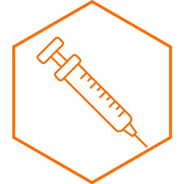 Şırınga ikonu. Vektör illüstrasyonu