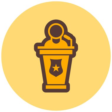 Podyum. Web simgesi basit illüstrasyon