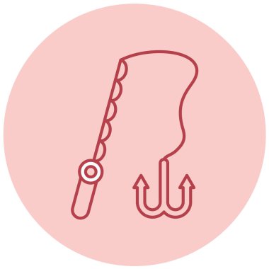 Bir kanca simgesinin vektör illüstrasyonu