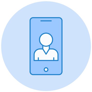 Cep telefonu. Web simgesi basit illüstrasyon