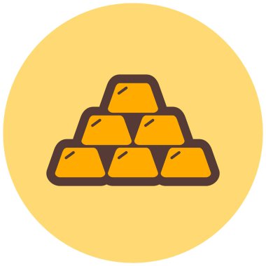 Altın külçeleri. Vektör illüstrasyonu