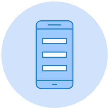 Cep telefonu. Web simgesi basit illüstrasyon