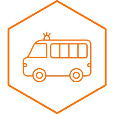 ambulans simgesi vektör illüstrasyonu