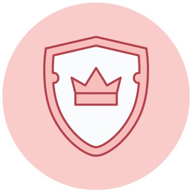 Kalkan. Web simgesi basit illüstrasyon