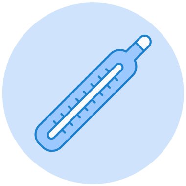 termometre simgesi vektör çizimi, düz tasarım düzenlenebilir vuruş