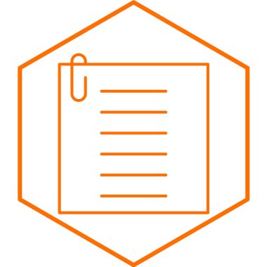 Kağıt Not simgesinin vektör illüstrasyonu