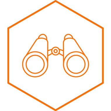 Pop Art Line dürbün simgesi beyaz arkaplanda izole edildi. vektör illüstrasyonu