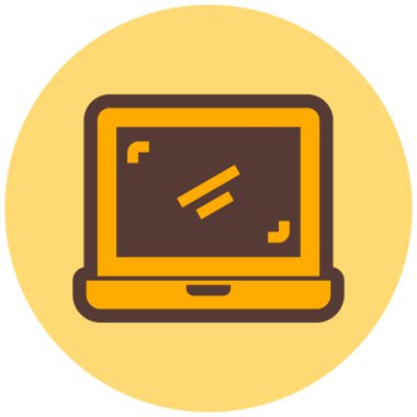 laptop vektör simgesi modern basit tasarım