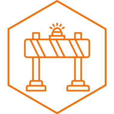 Moda Biçiminde Bariyer Simgesi İzole Arkaplan