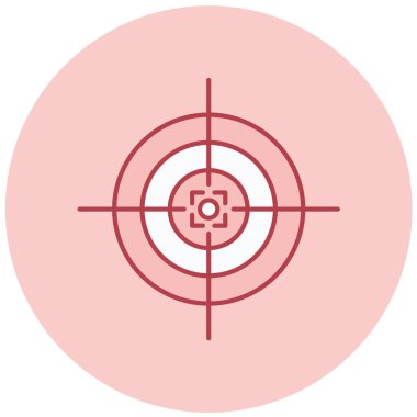 Hedef. Web simgesi vektör illüstrasyonu