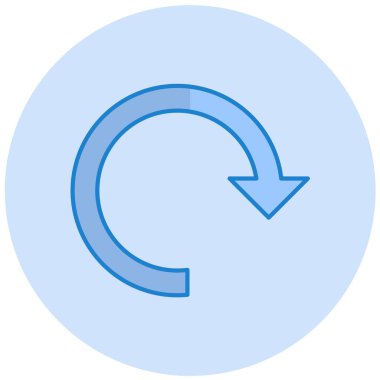 Yenile. Web simgesi basit illüstrasyon