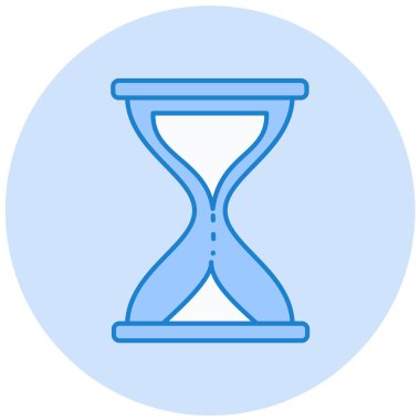 Kum saati simgesi, vektör illüstrasyonu