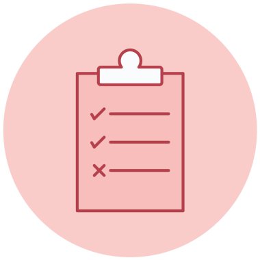 Kontrol listesi. Web simgesi basit illüstrasyon