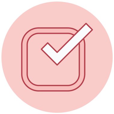 Moda biçimi izole edilmiş arkaplanda işaret simgesini işaretle