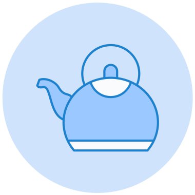 Çaydanlık. Web simgesi basit illüstrasyon