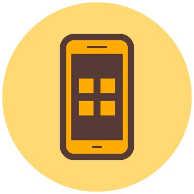 Cep telefonu. Web simgesi basit illüstrasyon