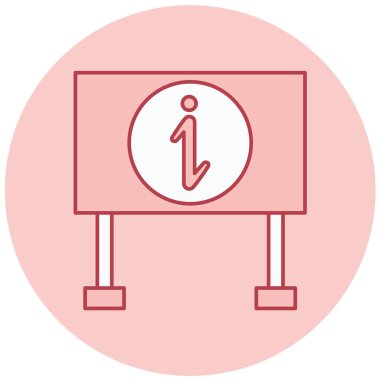 info vector flat color icon