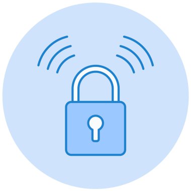 Kilit. Web simgesi basit illüstrasyon