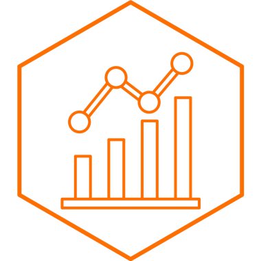 Çubuk Grafiği basit simgesi, vektör illüstrasyonu