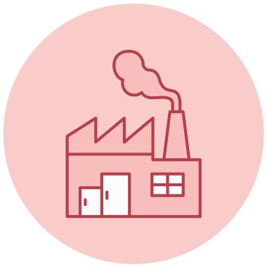 Fabrika. Web simgesi basit illüstrasyon