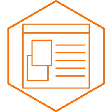 Şablon basit simgesi, vektör illüstrasyonu