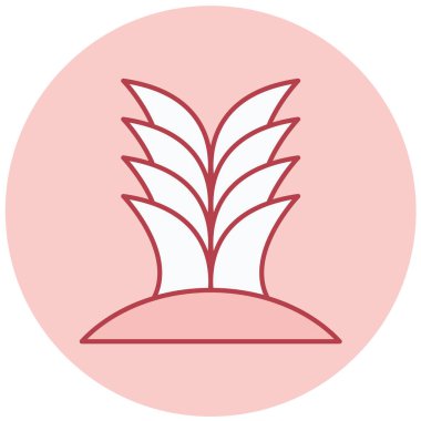 Bitki. Web simgesi basit illüstrasyon