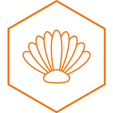 deniz kabuğu ikonu vektör illüstrasyonu