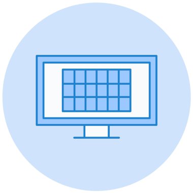 Bilgisayar. Web simgesi basit illüstrasyon