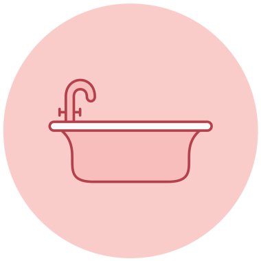 Küvet. Web simgesi basit tasarım