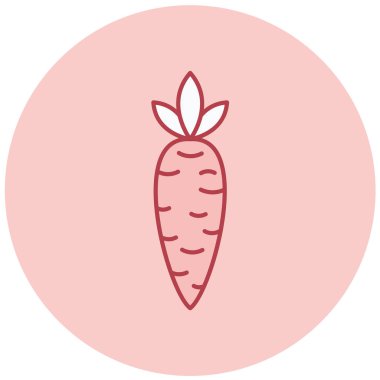 Havuç simgesi vektör illüstrasyonu