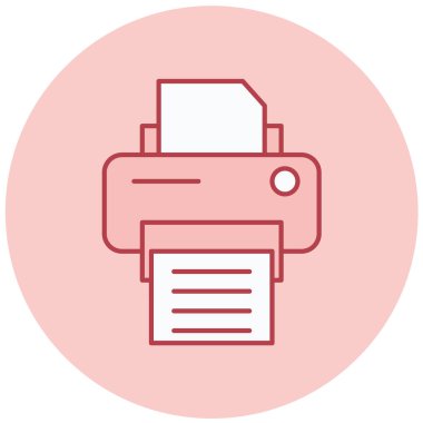 Yazıcı. Web simgesi basit illüstrasyon