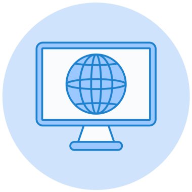 çevrimiçi web simgesi vektör illüstrasyonu