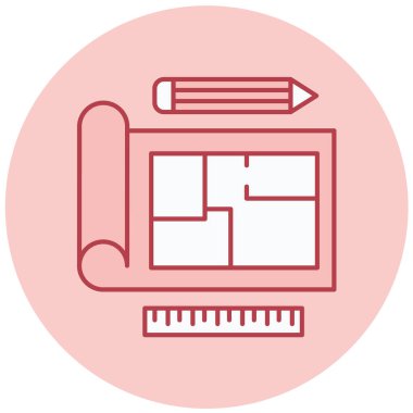 İnşaat. Web simgesi basit illüstrasyon