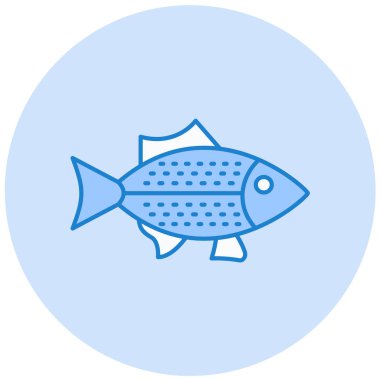 Balık. Web simgesi basit illüstrasyon