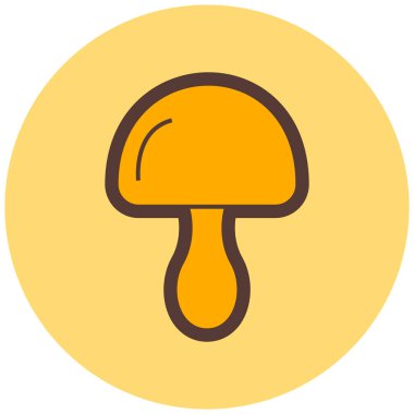 Mantar. Web simgesi basit illüstrasyon