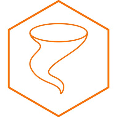 Web, mobil ve bilgi grafikleri için turuncu çizgi simgesi. Mavi arkaplanda beyaz vektör sembolü izole edildi