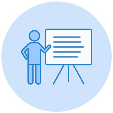 Sunum. Web simgesi basit illüstrasyon