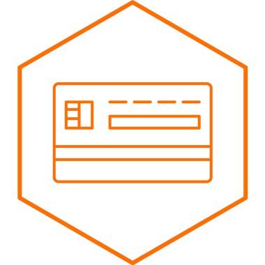 kredi kartı basit simgesi, vektör çizim