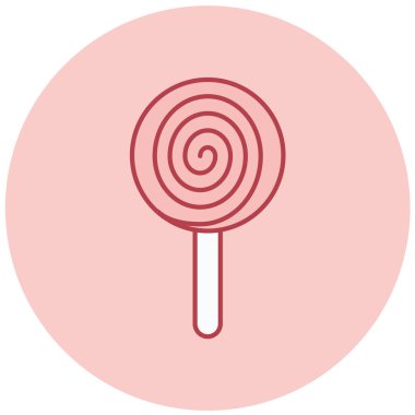 Lolipop vektör düz renk simgesi
