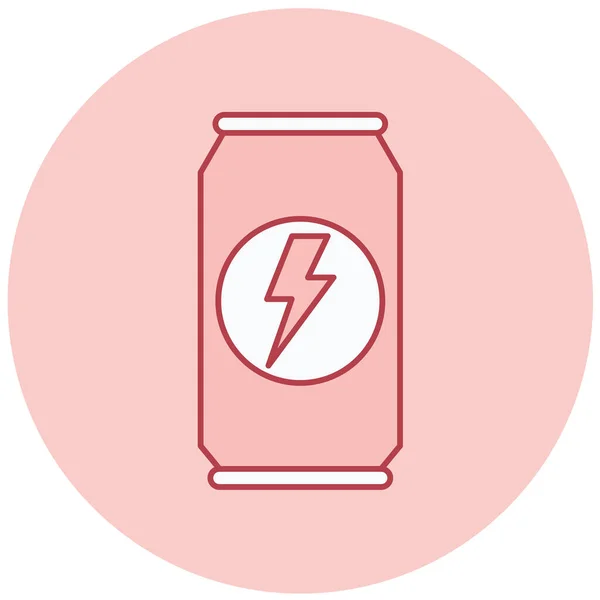 Ενεργειακό Ποτό Web Εικονίδιο Απλή Απεικόνιση — Διανυσματικό Αρχείο