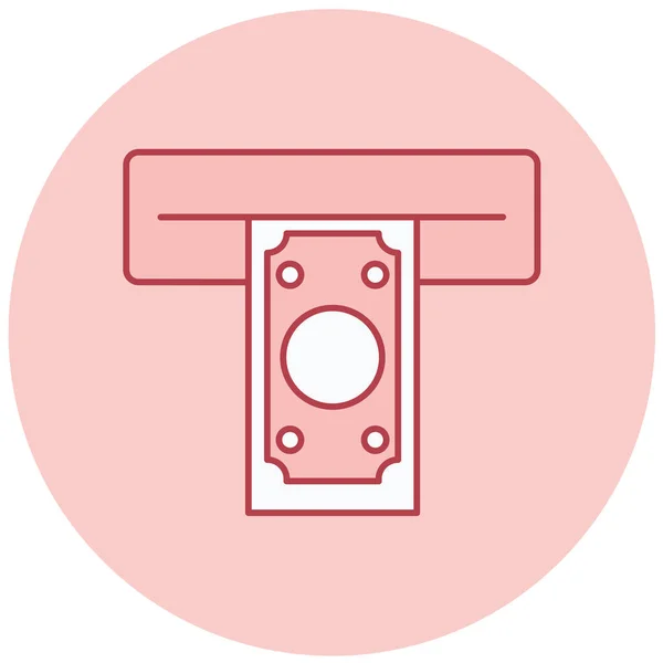 Geldautomat Web Symbol Einfache Illustration — Stockvektor