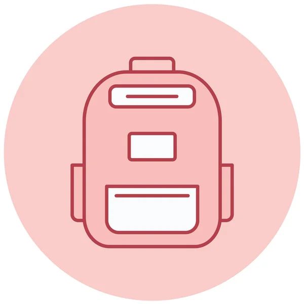 Mochila Ícone Web Ilustração Simples —  Vetores de Stock