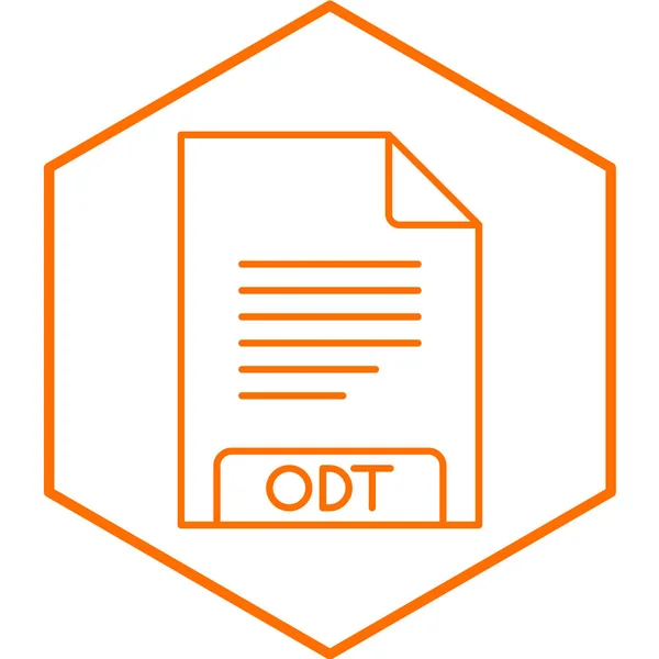 Odt 아이콘 일러스트 — 스톡 벡터